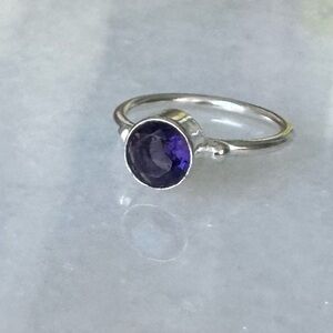 NWOT Sundance Violet Ring, Amethyst, Sterling Silver